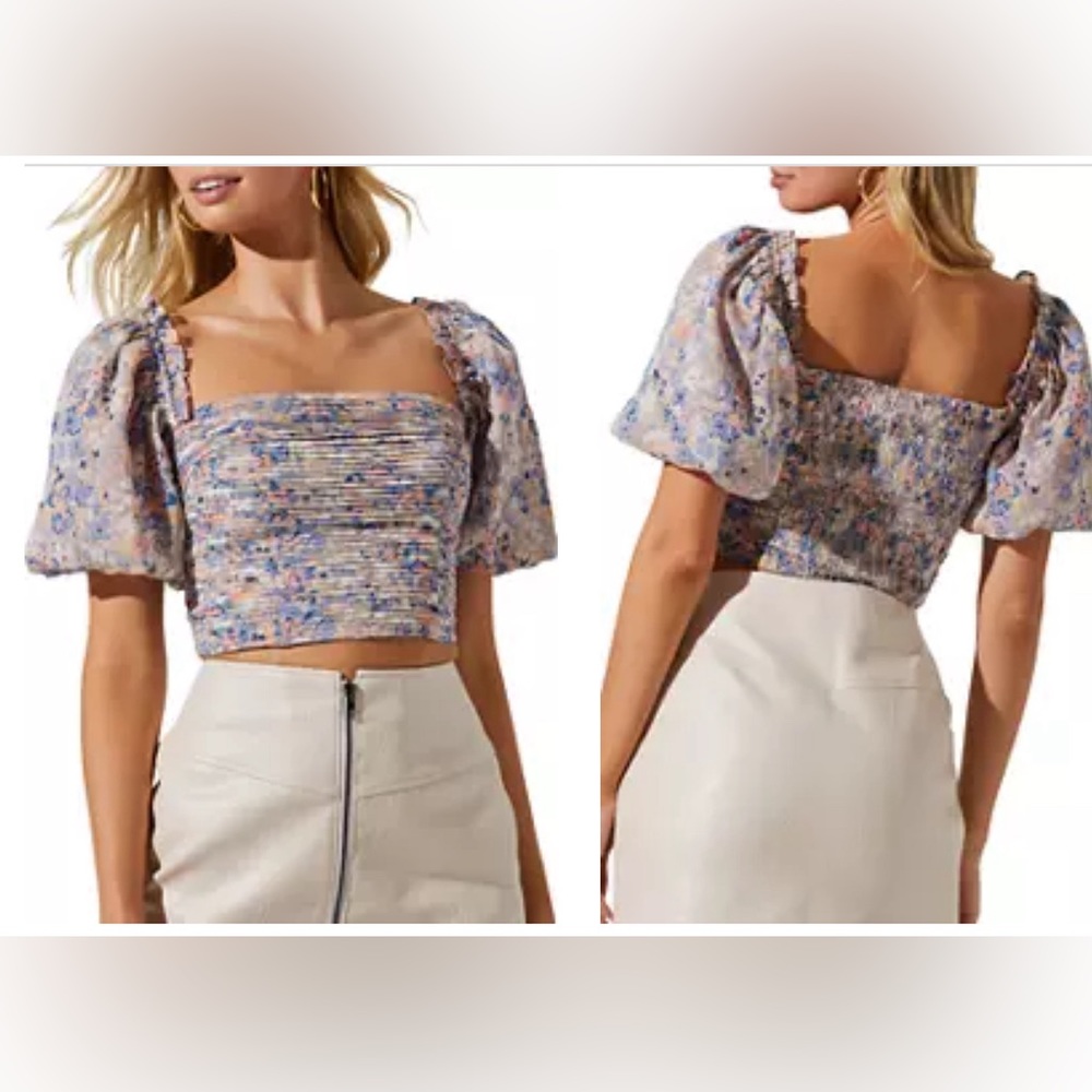 ASTR the Label Puff Sleeve top